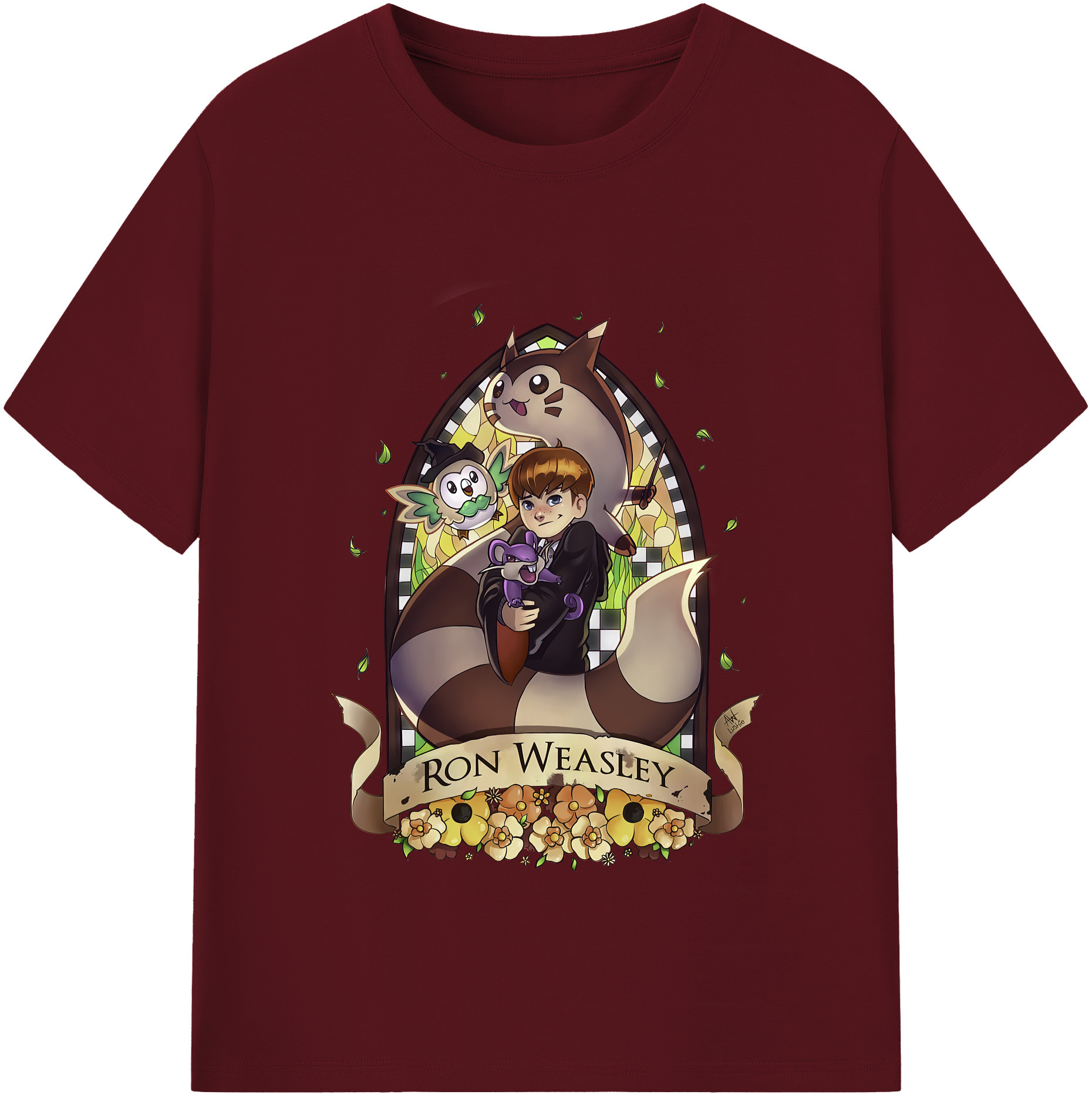（画像用） Harry Potter ハリー・ポッターシリーズ 綿100％半袖Tシャツ（フロントプリント）
